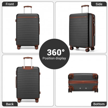 Kono KSK2584 20/24/28-inch grey and brown luggage set – set view