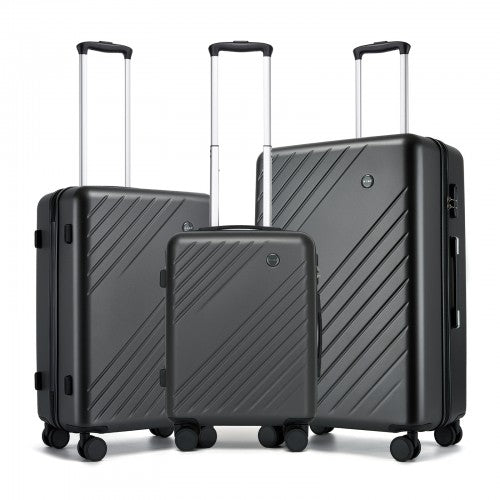 Kono KSK2585 20/24/28-inch grey and black luggage set – set view