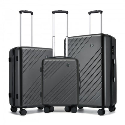 Kono KSK2585 20/24/28-inch grey and black luggage set – set view
