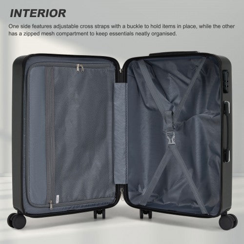 Kono KSK2585 20/24/28-inch grey and black luggage set – set view