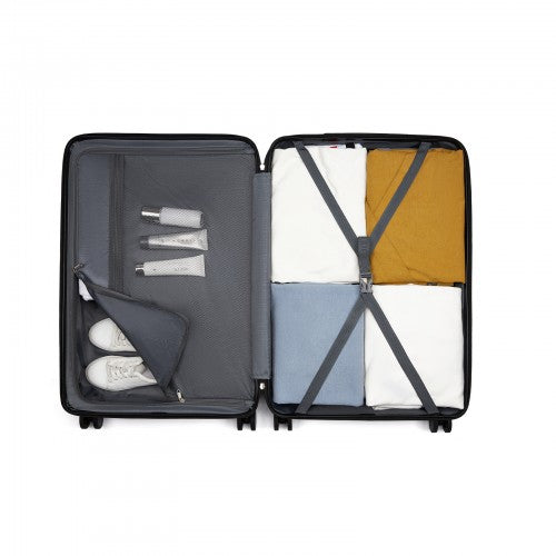 Kono KSK2585 20/24/28-inch black luggage set – set view