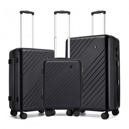 Kono KSK2585 20/24/28-inch black luggage set – set view