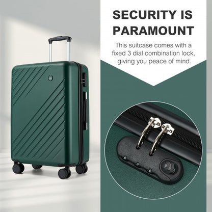 Kono KSK2585 20/24/28-inch green and black luggage set – set view