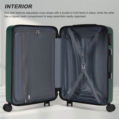 Kono KSK2585 20/24/28-inch green and black luggage set – set view