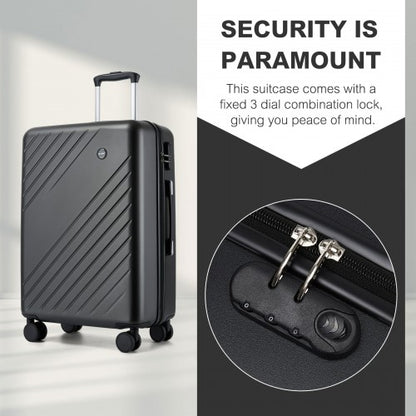 Kono KSK2585 20/24/28-inch grey and black luggage set – set view