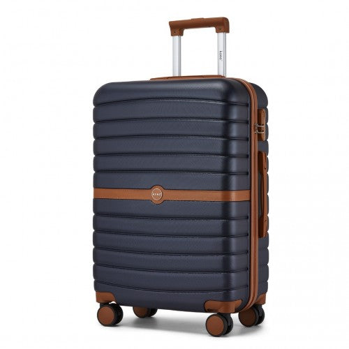 Kono KSK2592 20/24/28-inch navy and brown luggage set – set view