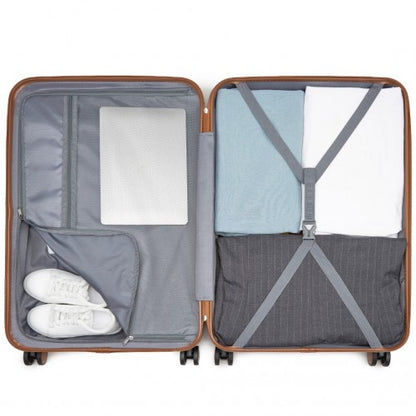 Kono KSK2592 20/24/28-inch navy and brown luggage set – set view