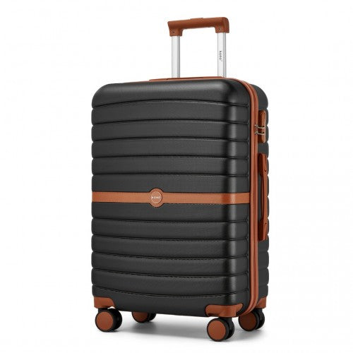 Kono KSK2592 20/24/28-inch black and brown luggage set – set view