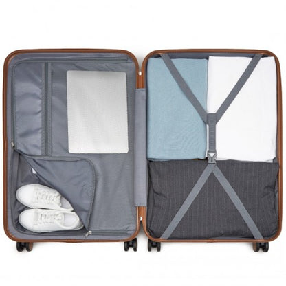 Kono KSK2592 20/24/28-inch green and brown luggage set – set view
