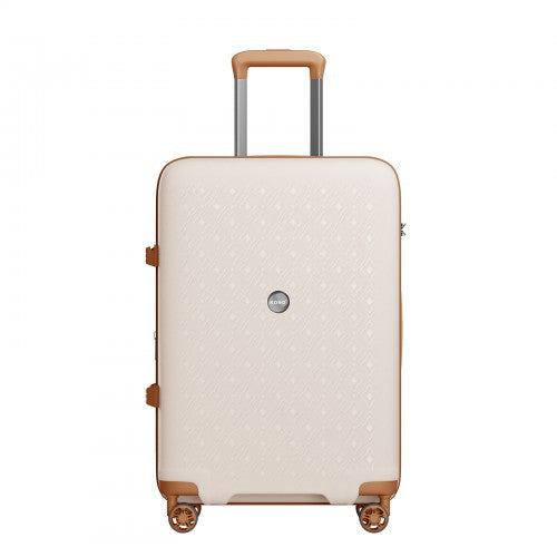 Kono KSK2594 20/24/28-inch beige and brown suitcase – set view