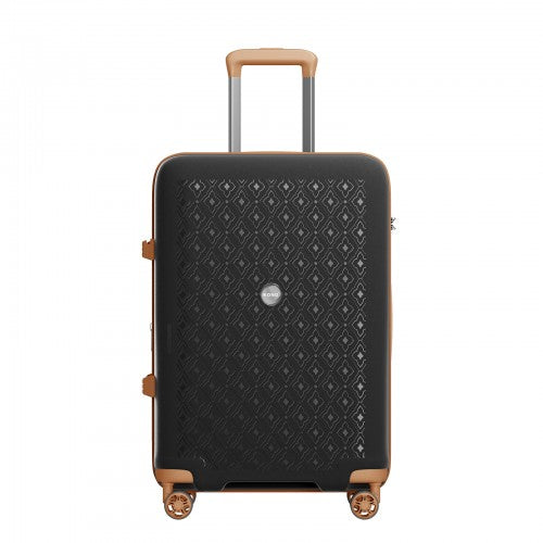 Kono KSK2594 20/24/28-inch black and brown suitcase – set view