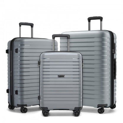 Kono KSK2595 - 3-Piece Hard Shell Luggage Set 20/24/28 Inch with Cup Holder, TSA Lock and Expandable Design