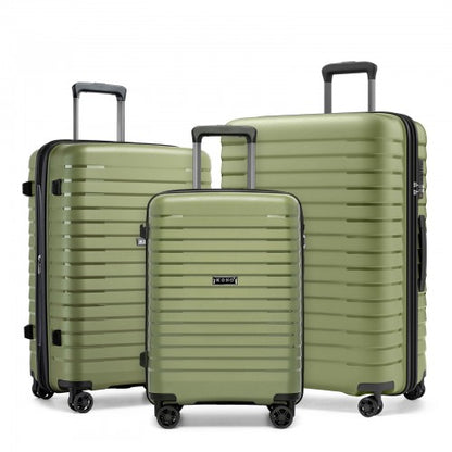 Kono KSK2595 - 3-Piece Hard Shell Luggage Set 20/24/28 Inch with Cup Holder, TSA Lock and Expandable Design