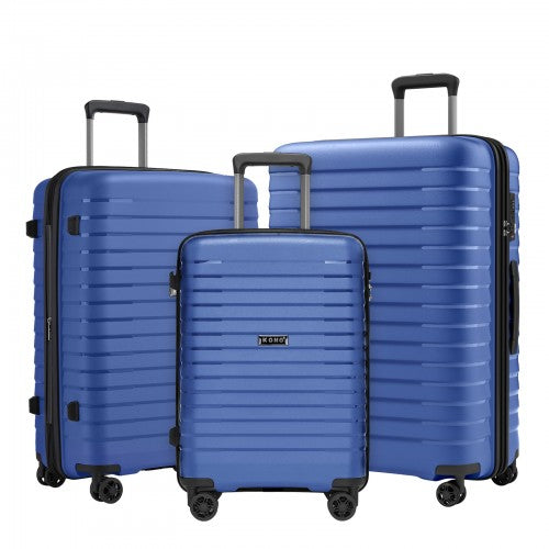Kono KSK2595 - 3-Piece Hard Shell Luggage Set 20/24/28 Inch with Cup Holder, TSA Lock and Expandable Design
