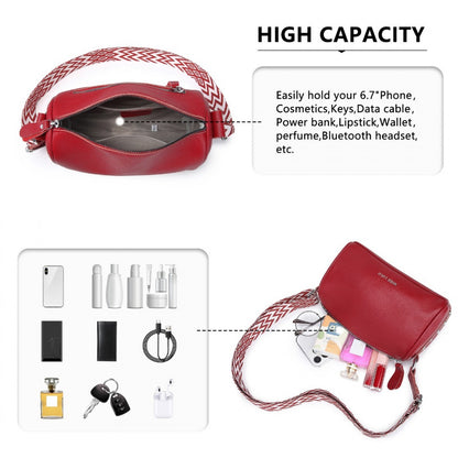 Miss Lulu L2309 red crossbody bag – detail view 4