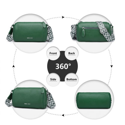 Miss Lulu L2309 green crossbody bag – side view
