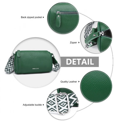 Miss Lulu L2309 green crossbody bag – detail view 5