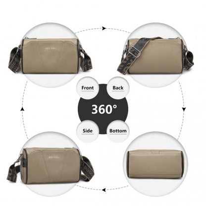 Miss Lulu L2310 khaki crossbody bag – side view