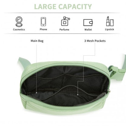 L2337 - Miss Lulu Lightweight Stylish Water-Resistant Casual Bum Bag - Green