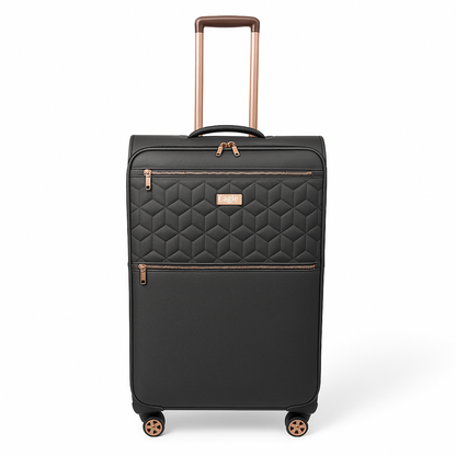 EAGLE Skyper Expandable Softshell Luggage – Super Light, 8-Wheel Spinner - Grey