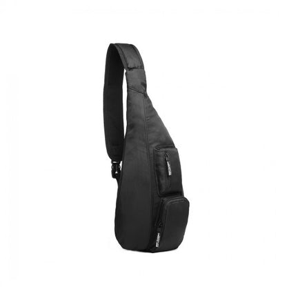 LB1934 - Miss Lulu Casual Single Strap Sling Backpack - Black