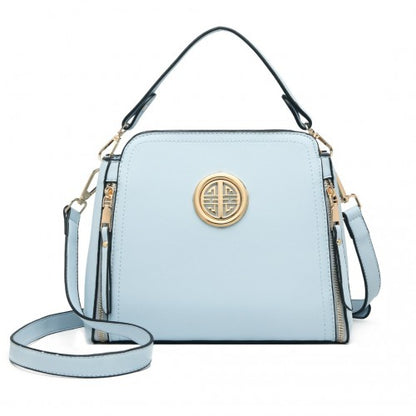LB2126 - Miss Lulu Leather Look Practical Crossbody Bag - Blue