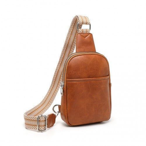 Miss Lulu LB2356 brown bag – detail view 9