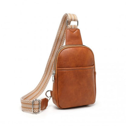 Miss Lulu LB2356 brown bag – detail view 9