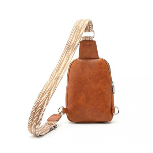 Miss Lulu LB2356 brown bag – detail view 6