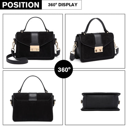 Miss Lulu LB6872 pink handbag – detail view 3
