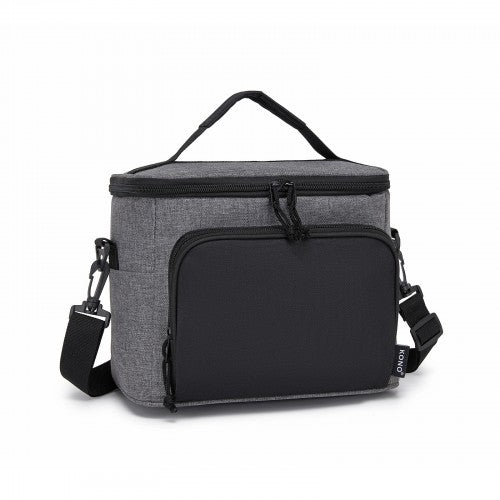 Kono LBK2534 grey and black bag – front view