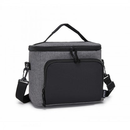 Kono LBK2534 grey and black bag – front view