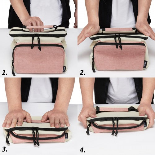 Kono LBK2534 beige and pink bag – detail view 10