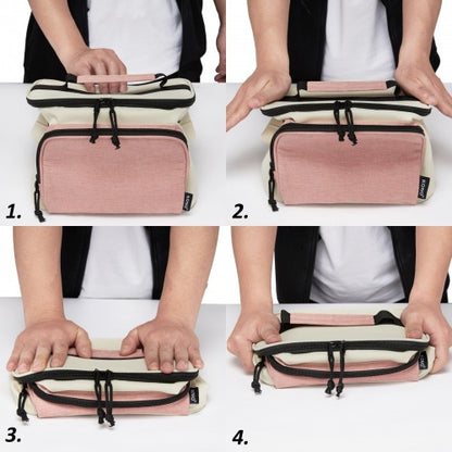 Kono LBK2534 beige and pink bag – detail view 10