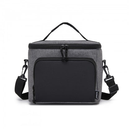 Kono LBK2534 grey and black bag – side view