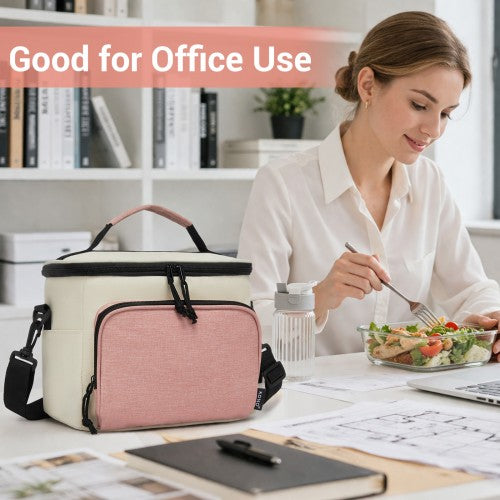 Kono LBK2534 beige and pink bag – detail view 11