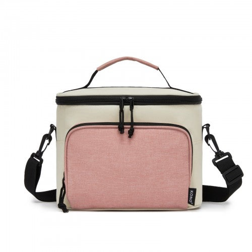 Kono LBK2534 beige and pink bag – side view