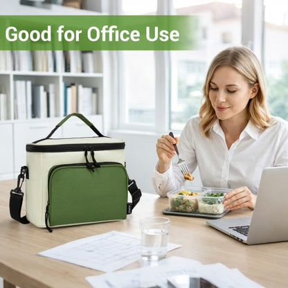 Kono LBK2534 beige and green bag – detail view 11
