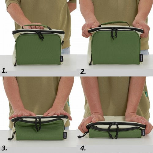 Kono LBK2534 beige and green bag – detail view 10