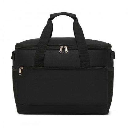 LBK2535L - Kono Large 30L Portable Lunch Bag with Enhanced Insulation–Compact & Convenient for Travel and Commuting - Black