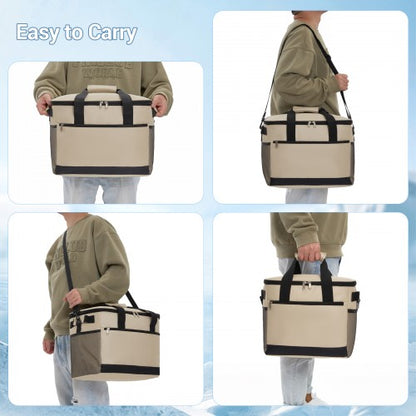 LBK2535L - Kono Large 30L Portable Lunch Bag with Enhanced Insulation–Compact & Convenient for Travel and Commuting - Khaki