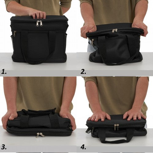 LBK2535S - Kono Small 20L Portable Lunch Bag with Enhanced Insulation–Compact & Convenient for Travel and Commuting - Black