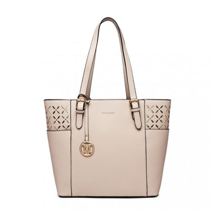 LG1943 - MISS LULU LASER CUT OUT TOTE SHOPPER BAG
