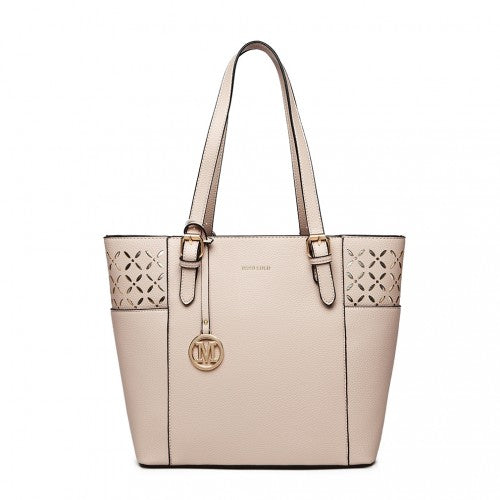 LG1943 - MISS LULU LASER CUT OUT TOTE SHOPPER BAG