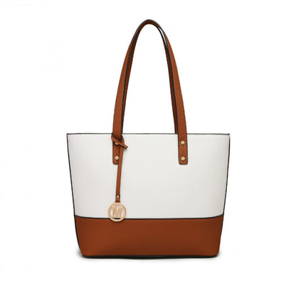Miss Lulu LG2023 beige and brown luggage set – detail view 6