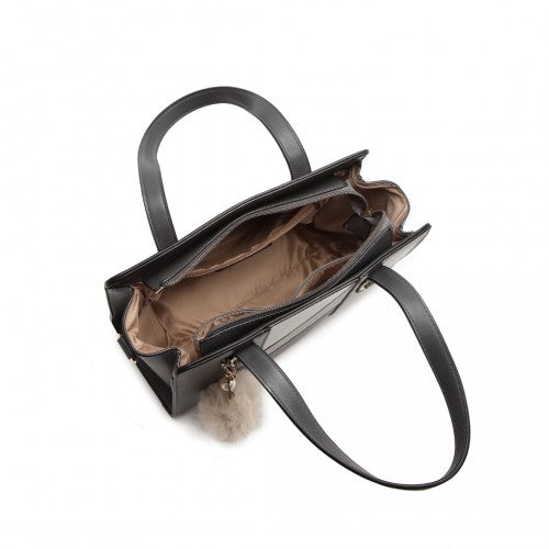 Miss Lulu LG2051 grey handbag – detail view 11