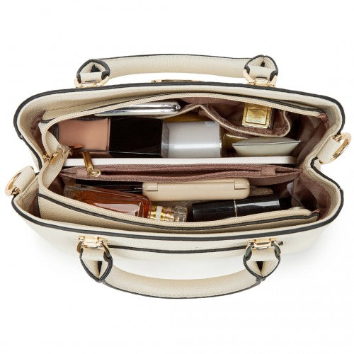 Miss Lulu LG6865 beige shoulder bag – detail view 6