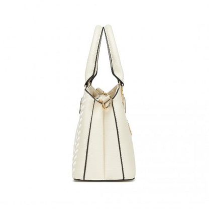 Miss Lulu LG6865 beige shoulder bag – rear view