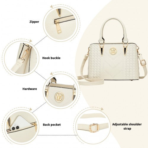 Miss Lulu LG6865 beige shoulder bag – detail view 9
