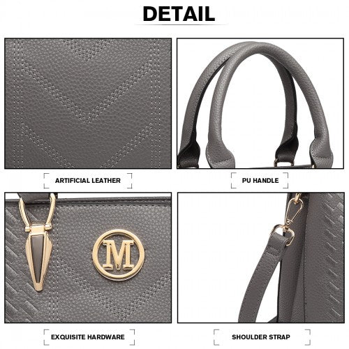 Miss Lulu LG6865 beige shoulder bag – set view